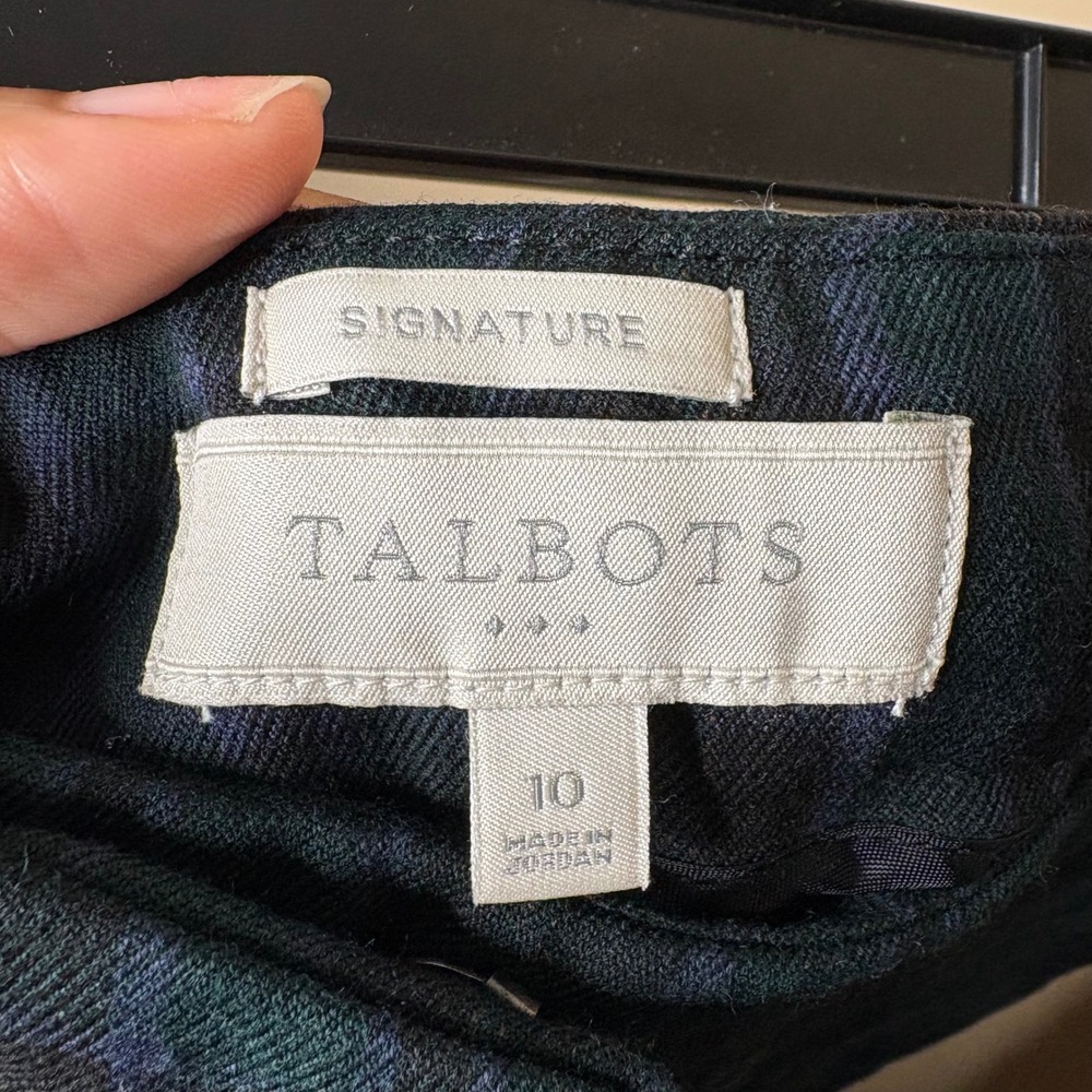 Talbots Signature Plaid Ankle Pants Womens 10 Career Preppy Business Casual - Picture 8 of 9